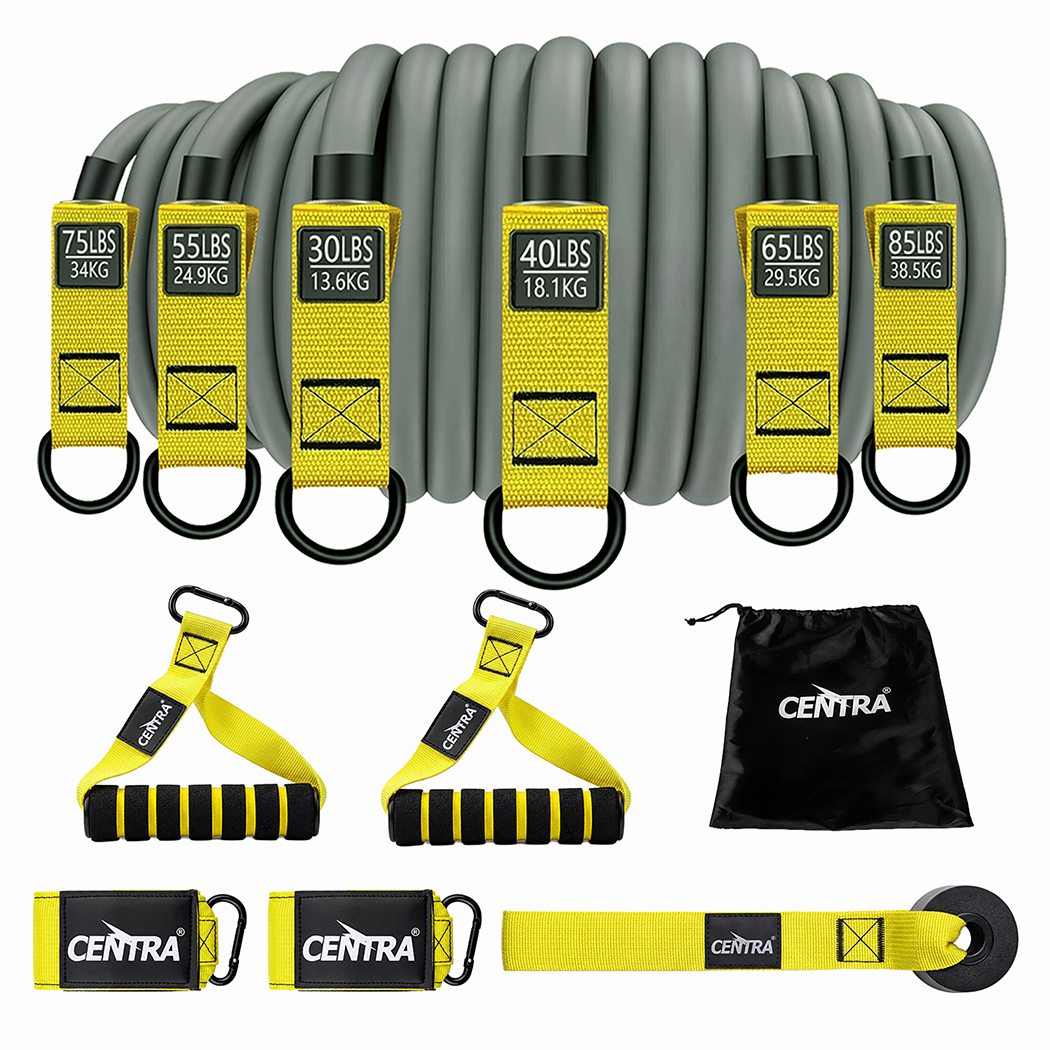 Centra 12 Pcs Resistance Bands Set Heavy Duty Workout Bands Strength Training detail