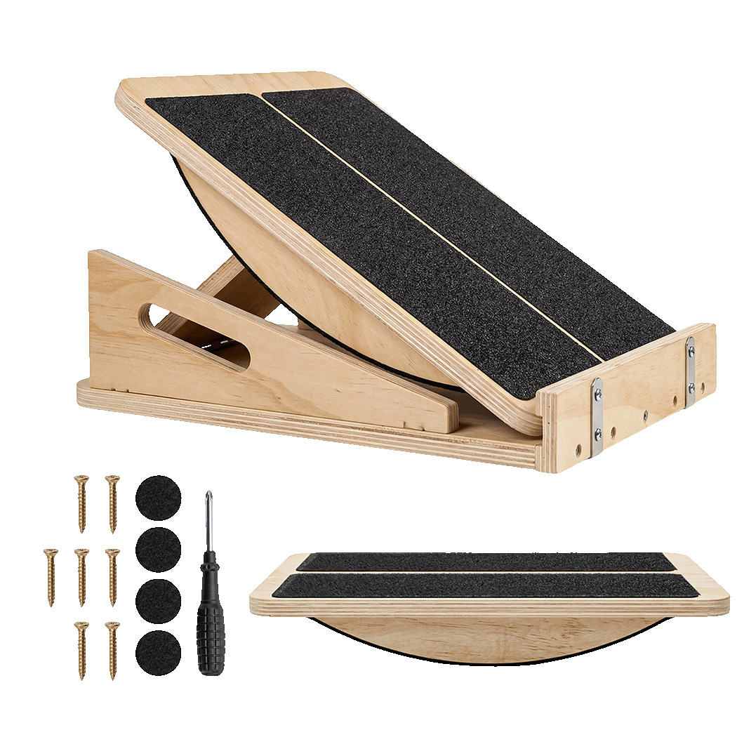 Centra 4-Level Adjustable Wooden Slant Board Professional Incline Calf Stretcher