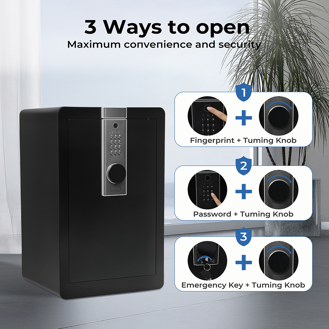 Digital Safe Fingerprint Large Security Safe Box Money Safe Box Home Office - Picture 30 of 33