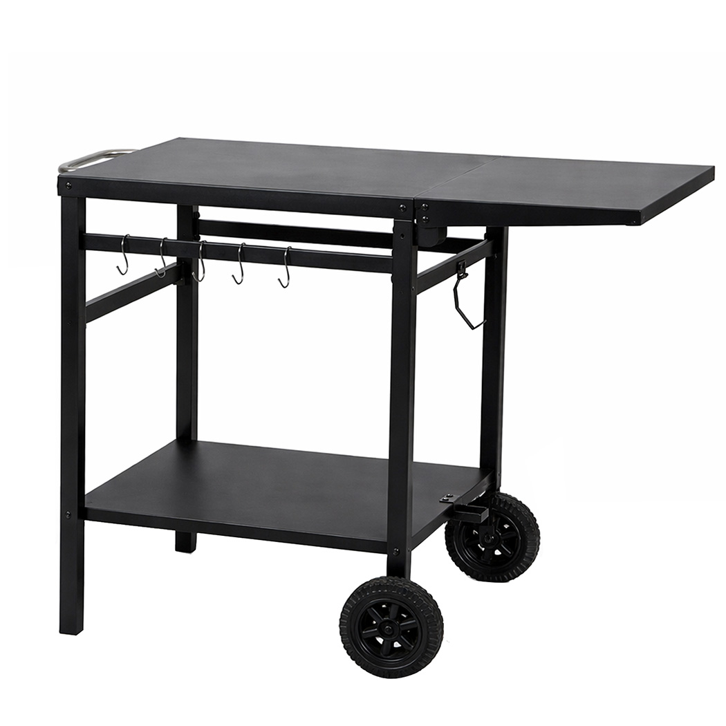 Levede Outdoor Kitchen Cart Mobile Foldable Food Prep BBQ Grill Dining Table