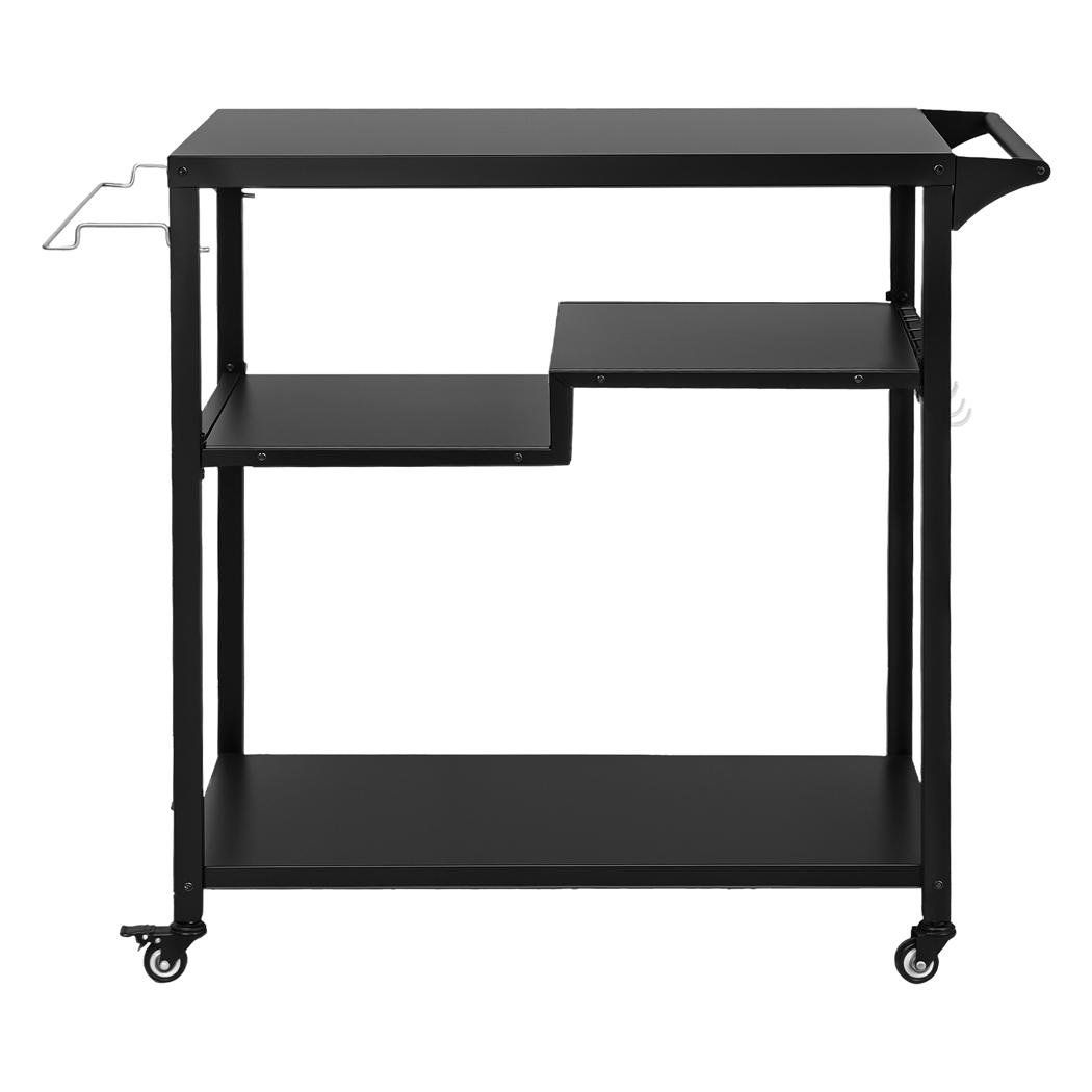 Levede Outdoor Kitchen Cart 3 Tier BBQ Grill Cart Mobile Patio Serving Trolley detail