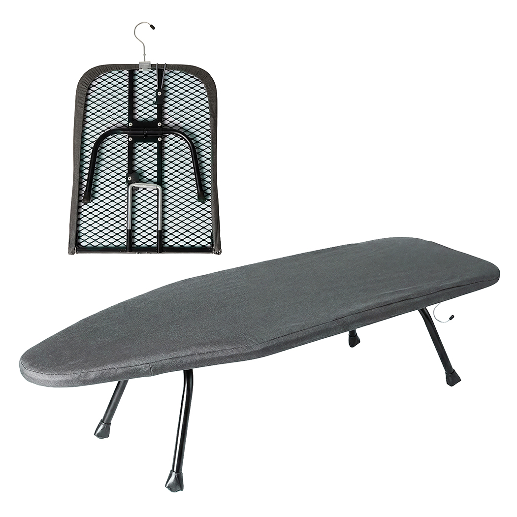 Levede Metal Table Ironing Board Folding Heat Resistant Cover 100% Cotton Pad