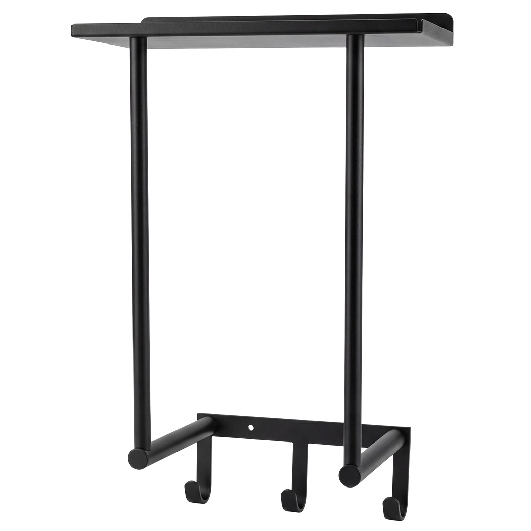 Levede Wall Mounted Towel Rack Towel Holder 3 Hooks Bathroom Towel Storage