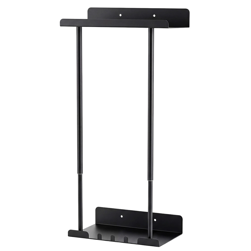 Levede Adjustable Towel Rack 3 Hooks Bathroom Towel Storage Holder Wall Mounted