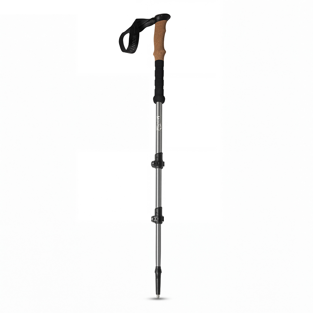 Mountview 2 Pcs Hiking Trekking Poles Walking Stick Adjustable Lightweight Grey detail