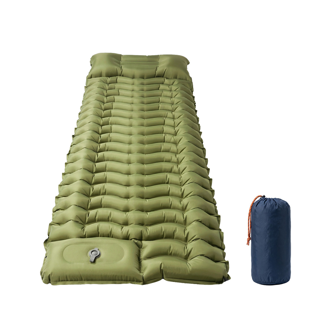 Mountview Camping Sleeping Pad Ultralight Inflatable Mattress Bed Pillow Hiking