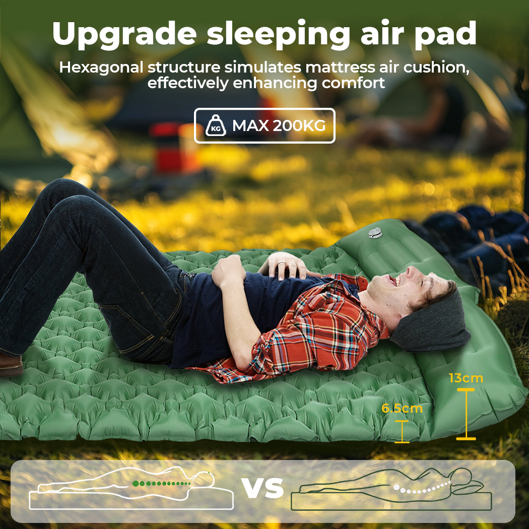 Mountview Self Inflating Mattress Camping Air Bed Sleeping Pad Double Pillow Bag - Picture 17 of 36