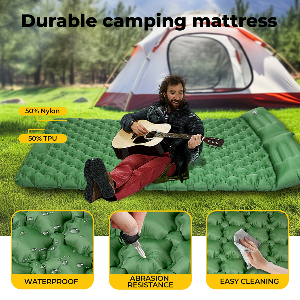 Mountview Self Inflating Mattress Camping Air Bed Sleeping Pad Double Pillow Bag - Picture 18 of 36