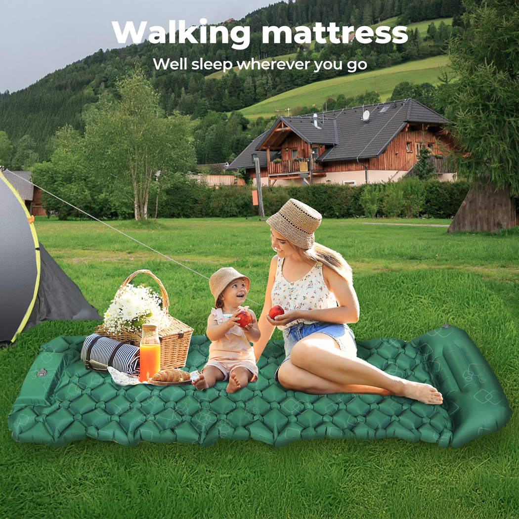 Mountview Self Inflating Mattress Camping Air Bed Sleeping Pad Double Pillow Bag - Picture 26 of 36