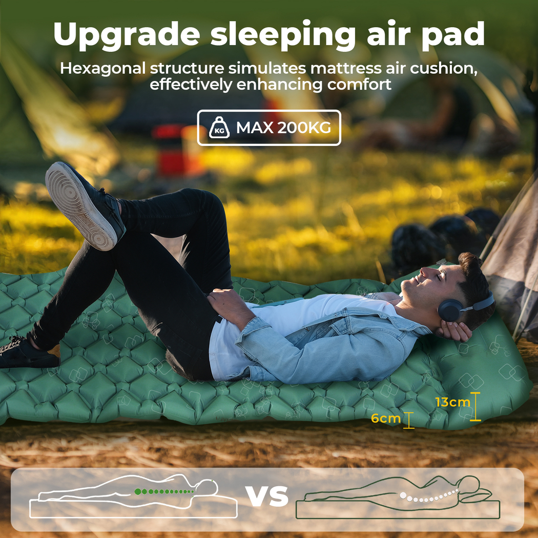 Mountview Self Inflating Mattress Camping Air Bed Sleeping Pad Double Pillow Bag - Picture 29 of 36