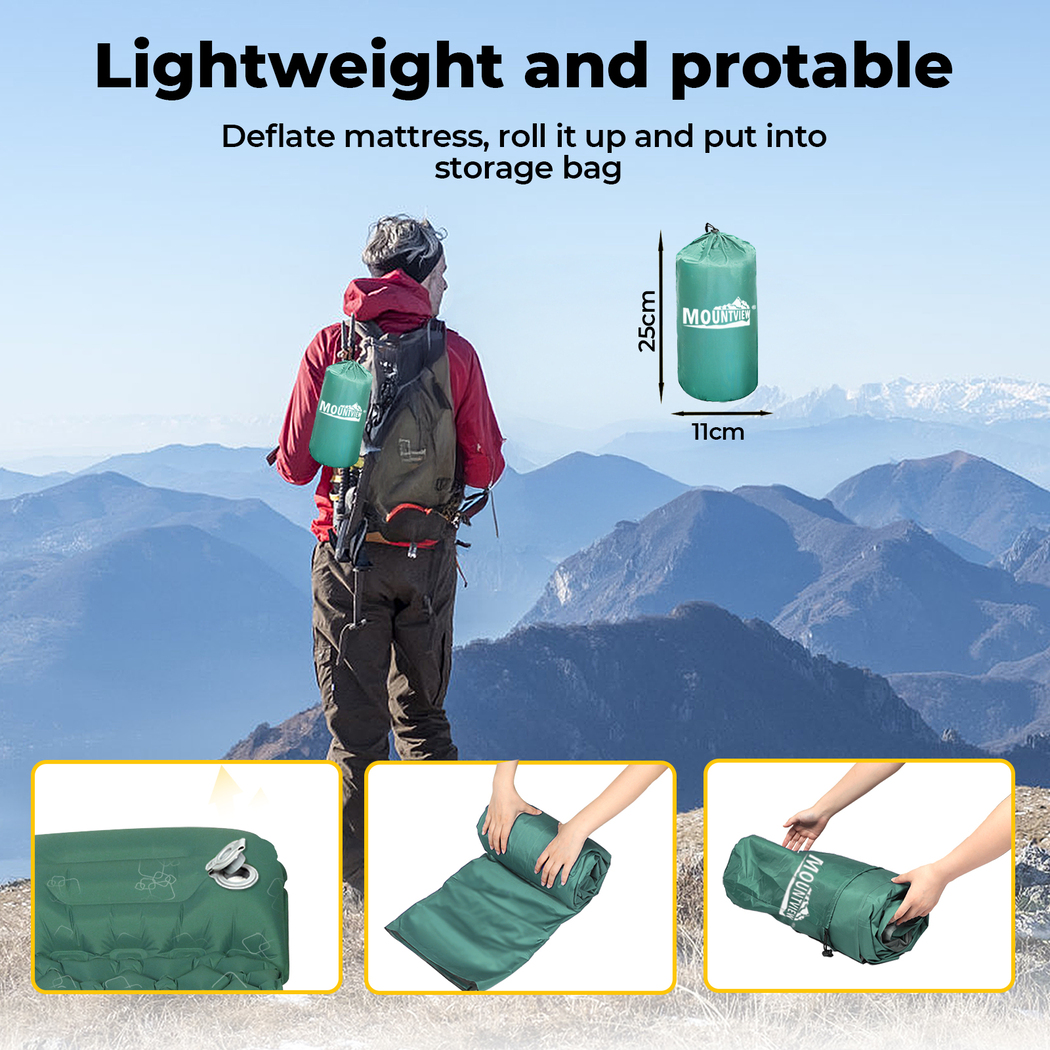 Mountview Self Inflating Mattress Camping Air Bed Sleeping Pad Double Pillow Bag - Picture 31 of 36