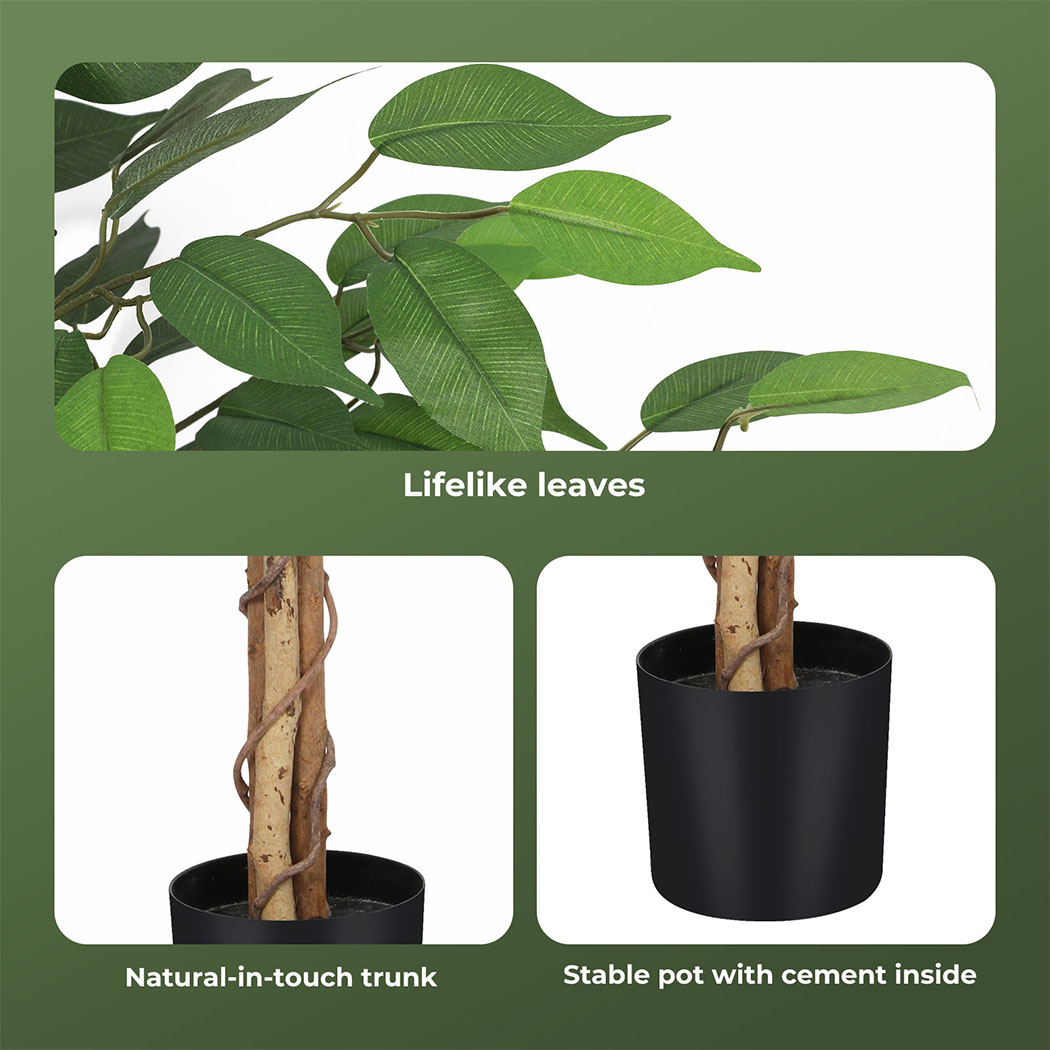 Lambu Artificial Plants Palm in Pot Fake Tree Lifelike Home Office Decor Indoor - Picture 44 of 48