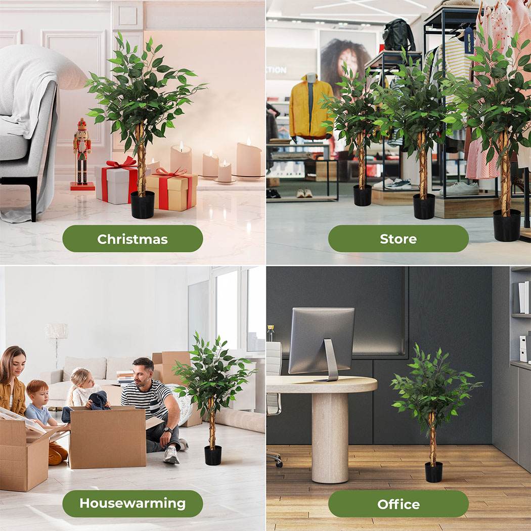 Lambu Artificial Plants Palm in Pot Fake Tree Lifelike Home Office Decor Indoor - Picture 45 of 48