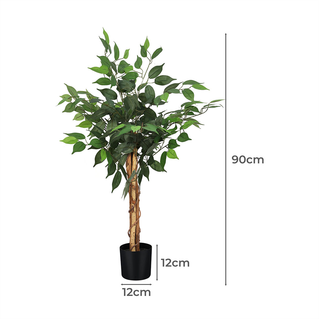 Lambu Artificial Plants Palm in Pot Fake Tree Lifelike Home Office Decor Indoor - Picture 46 of 48