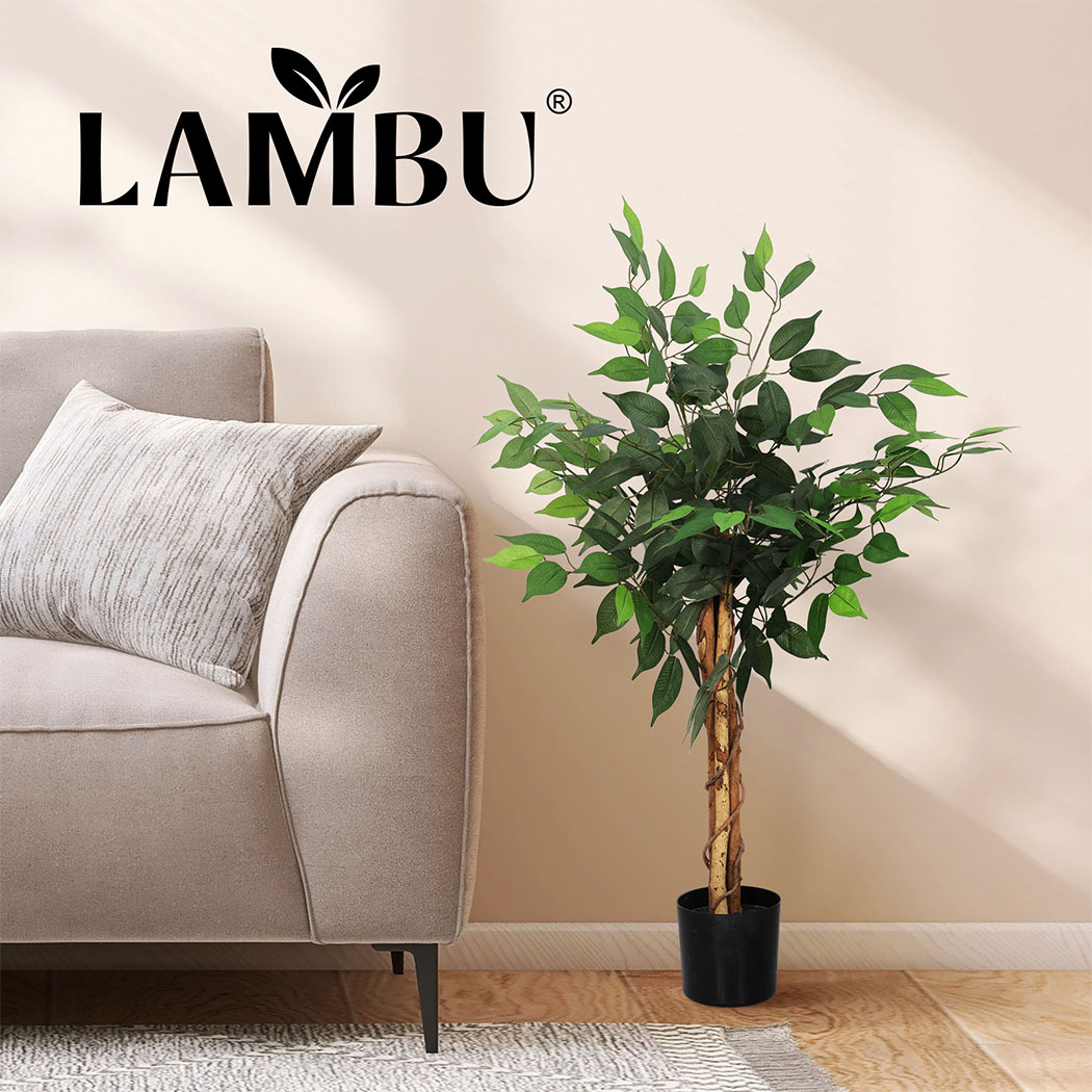 Lambu Artificial Plants Palm in Pot Fake Tree Lifelike Home Office Decor Indoor - Picture 47 of 48