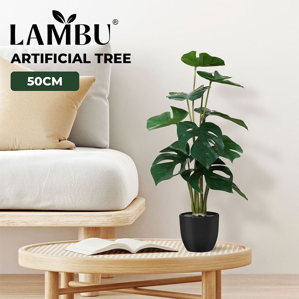 Lambu Artificial Plants Palm in Pot Fake Tree Lifelike Home Office Decor Indoor - Picture 13 of 48