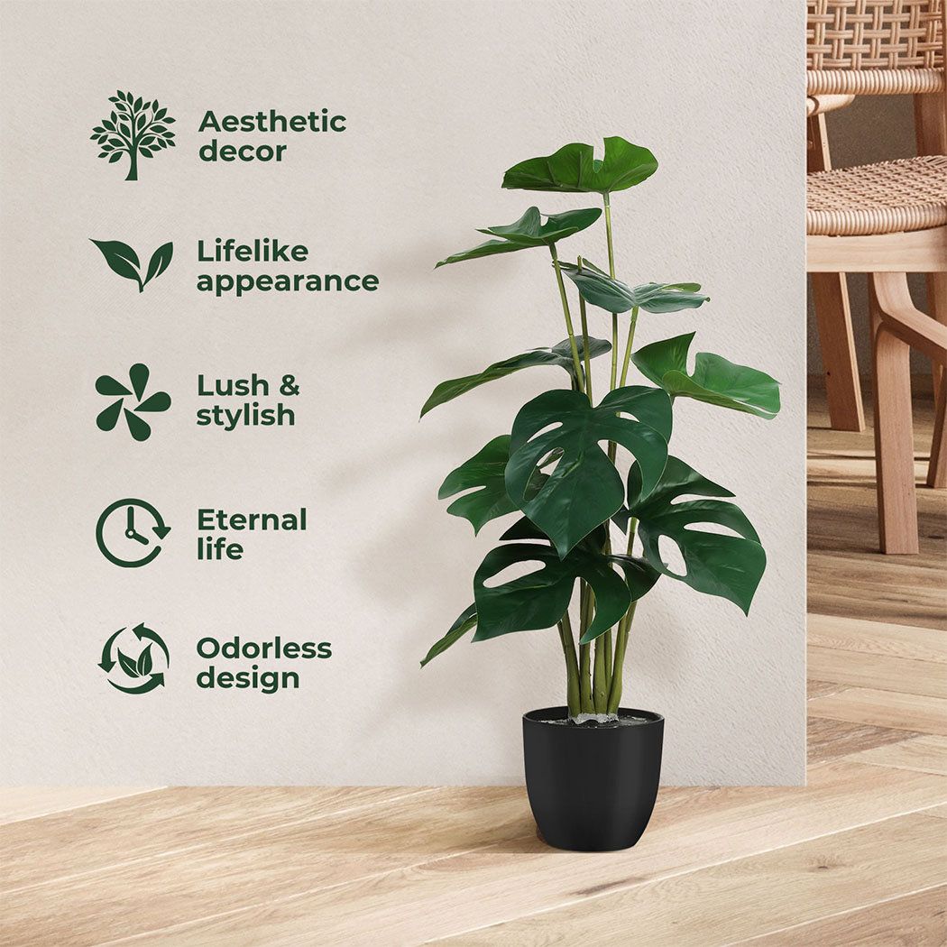 Lambu Artificial Plants Palm in Pot Fake Tree Lifelike Home Office Decor Indoor - Picture 18 of 48