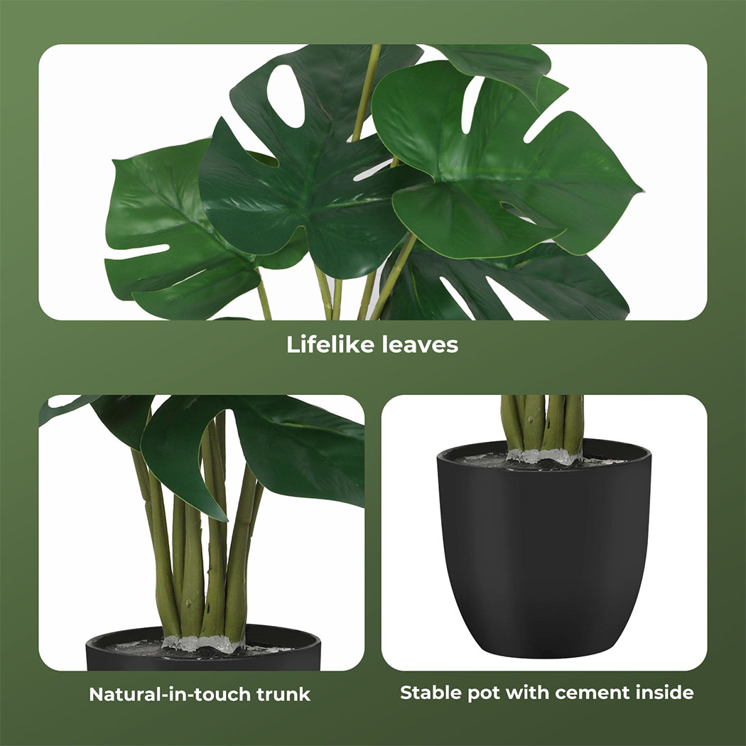 Lambu Artificial Plants Palm in Pot Fake Tree Lifelike Home Office Decor Indoor - Picture 20 of 48