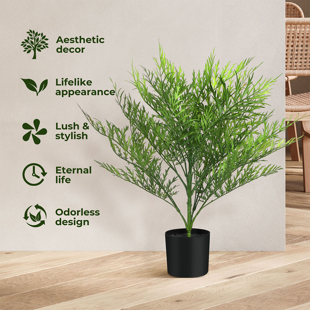 Lambu Artificial Plants Palm in Pot Fake Tree Lifelike Home Office Decor Indoor - Picture 30 of 48