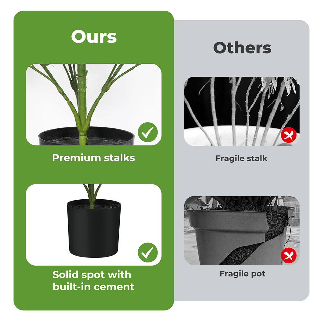 Lambu Artificial Plants Palm in Pot Fake Tree Lifelike Home Office Decor Indoor - Picture 31 of 48