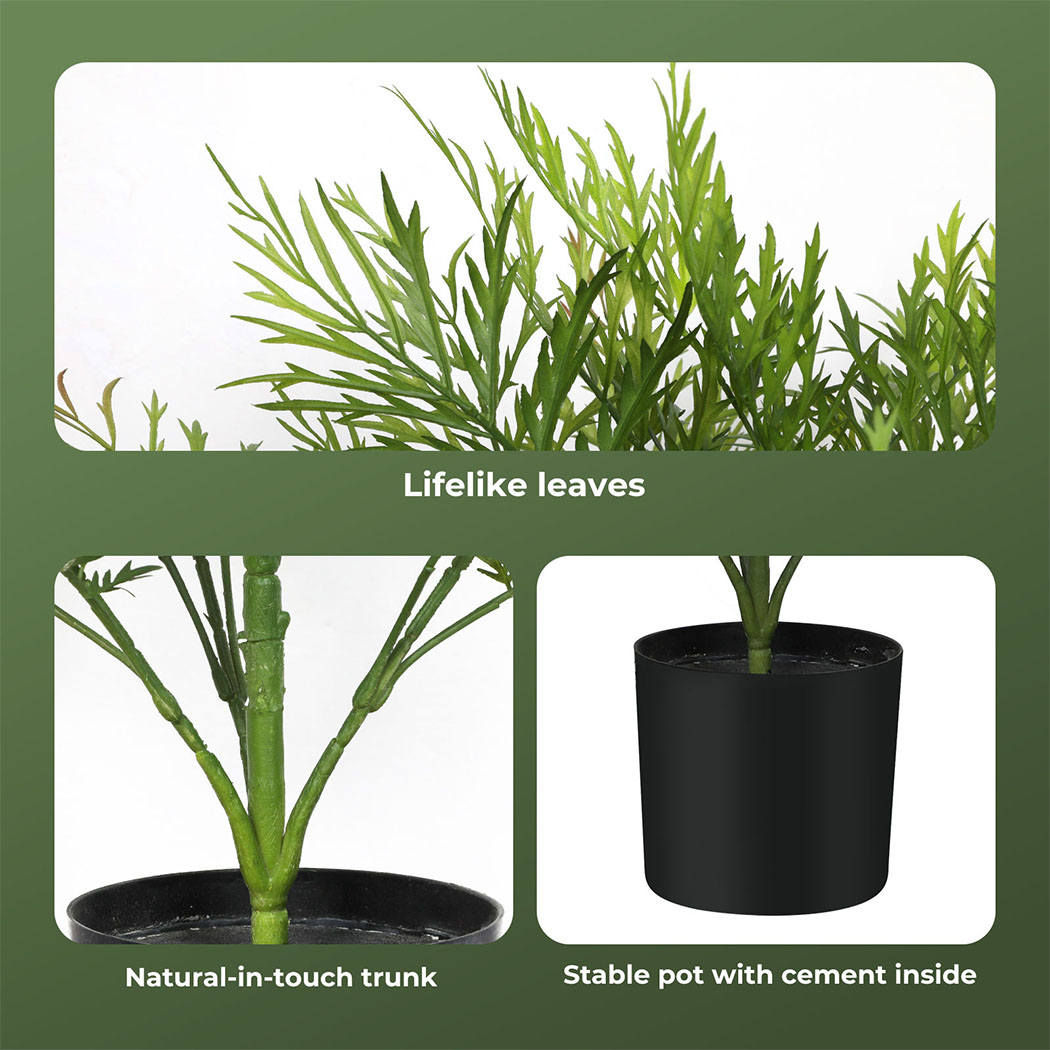 Lambu Artificial Plants Palm in Pot Fake Tree Lifelike Home Office Decor Indoor - Picture 32 of 48