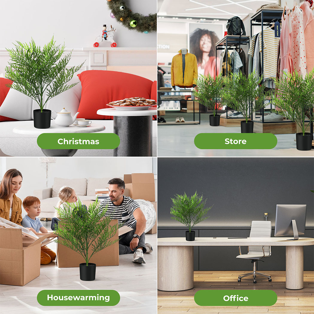 Lambu Artificial Plants Palm in Pot Fake Tree Lifelike Home Office Decor Indoor - Picture 33 of 48
