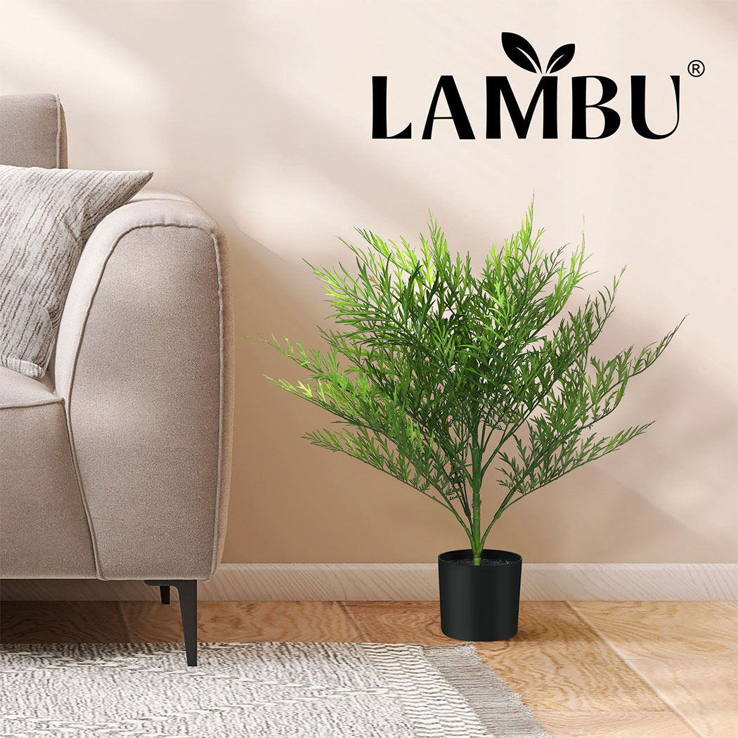 Lambu Artificial Plants Palm in Pot Fake Tree Lifelike Home Office Decor Indoor - Picture 35 of 48