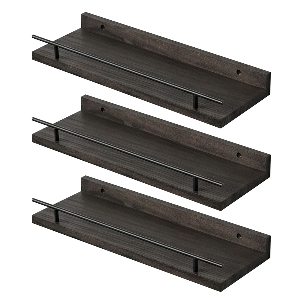 Levede Floating Wall Shelves 3 Pcs Wall Mounted Storage Display Rack Bedroom