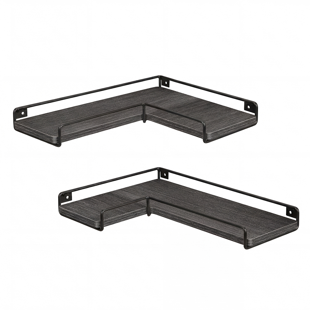 Levede Floating Shelves 2Pcs DIY Corner Wall Shelf Storage Display Rack Bedroom detail
