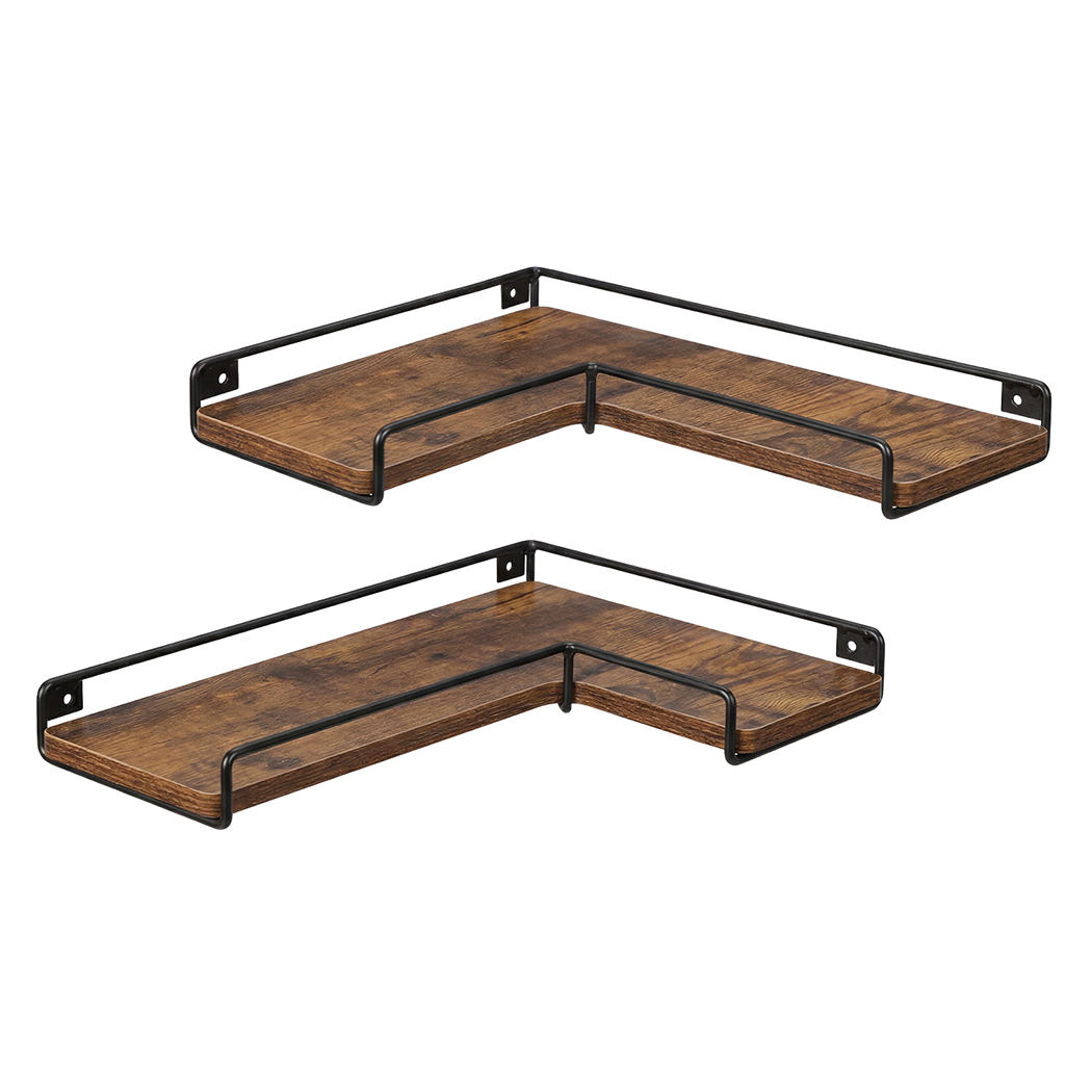 Levede Floating Shelf DIY Corner Wall Shelf 2Pcs Storage Display Rack Bedroom