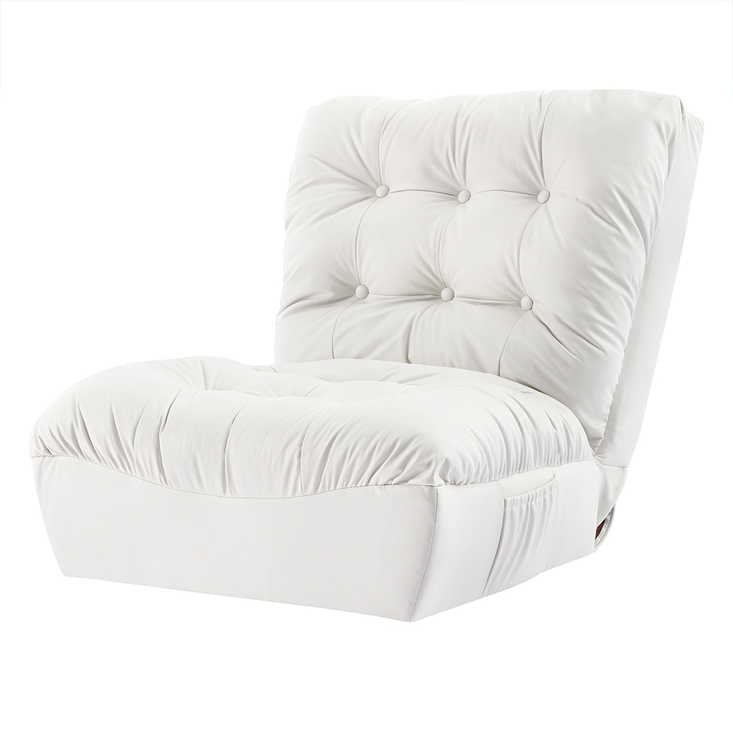 TopSellers-Cream Accent Recliner Chair - 73cm Adjustable Backrest Comfort