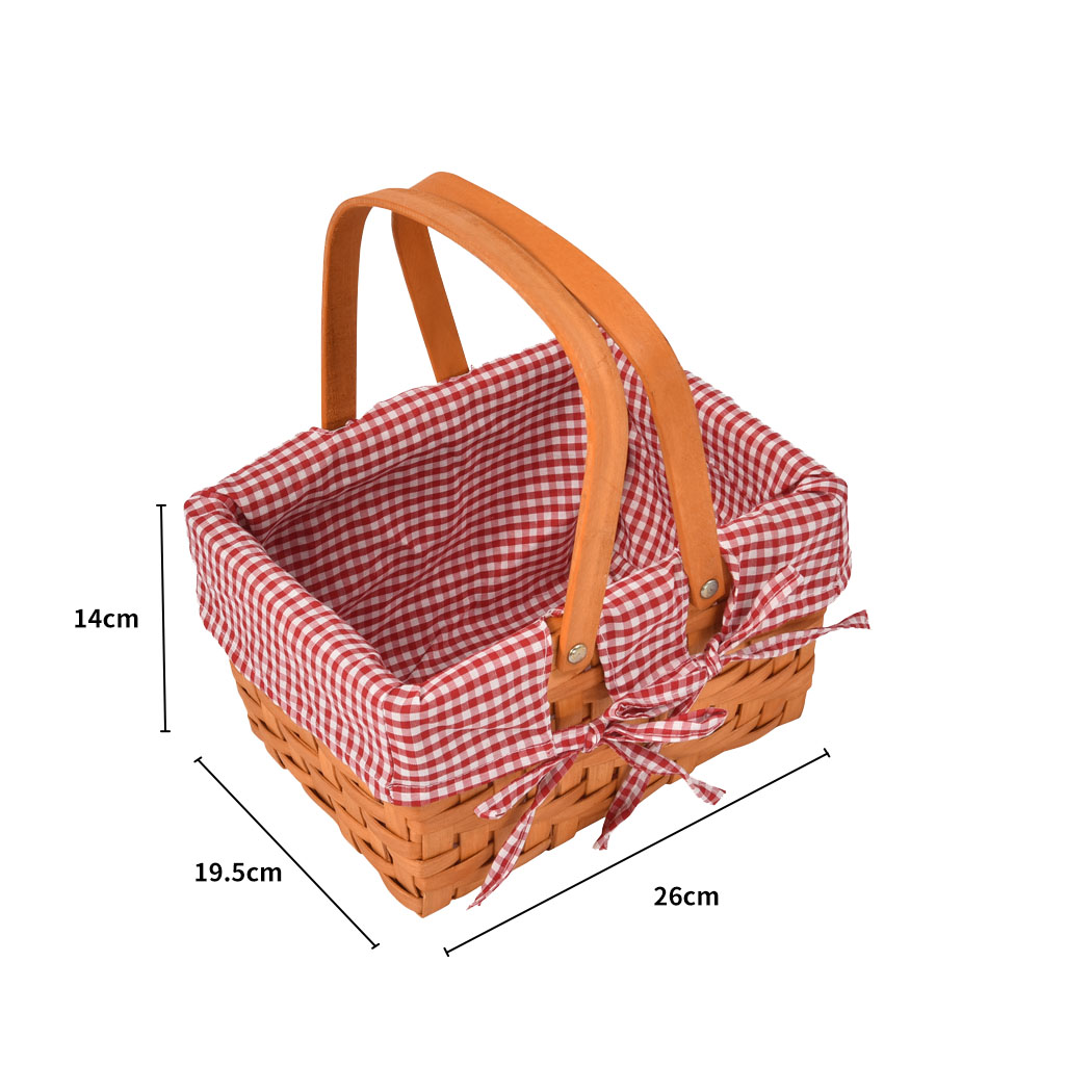 Picnic Basket Outdoor Baskets Deluxe Willow Gift Storage Person Carry Foldable