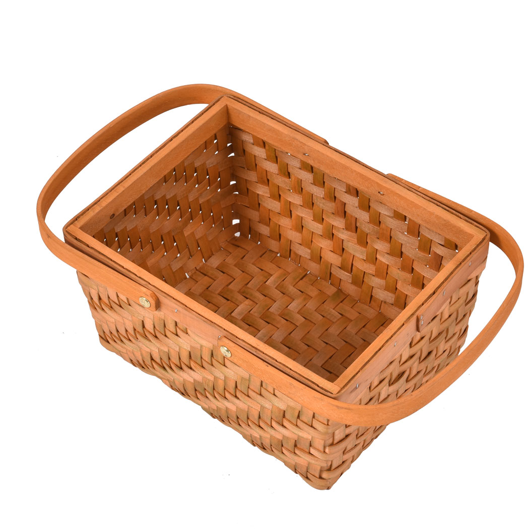 Picnic Basket Deluxe Willow Baskets Outdoor Gift Storage Person Carry Foldable