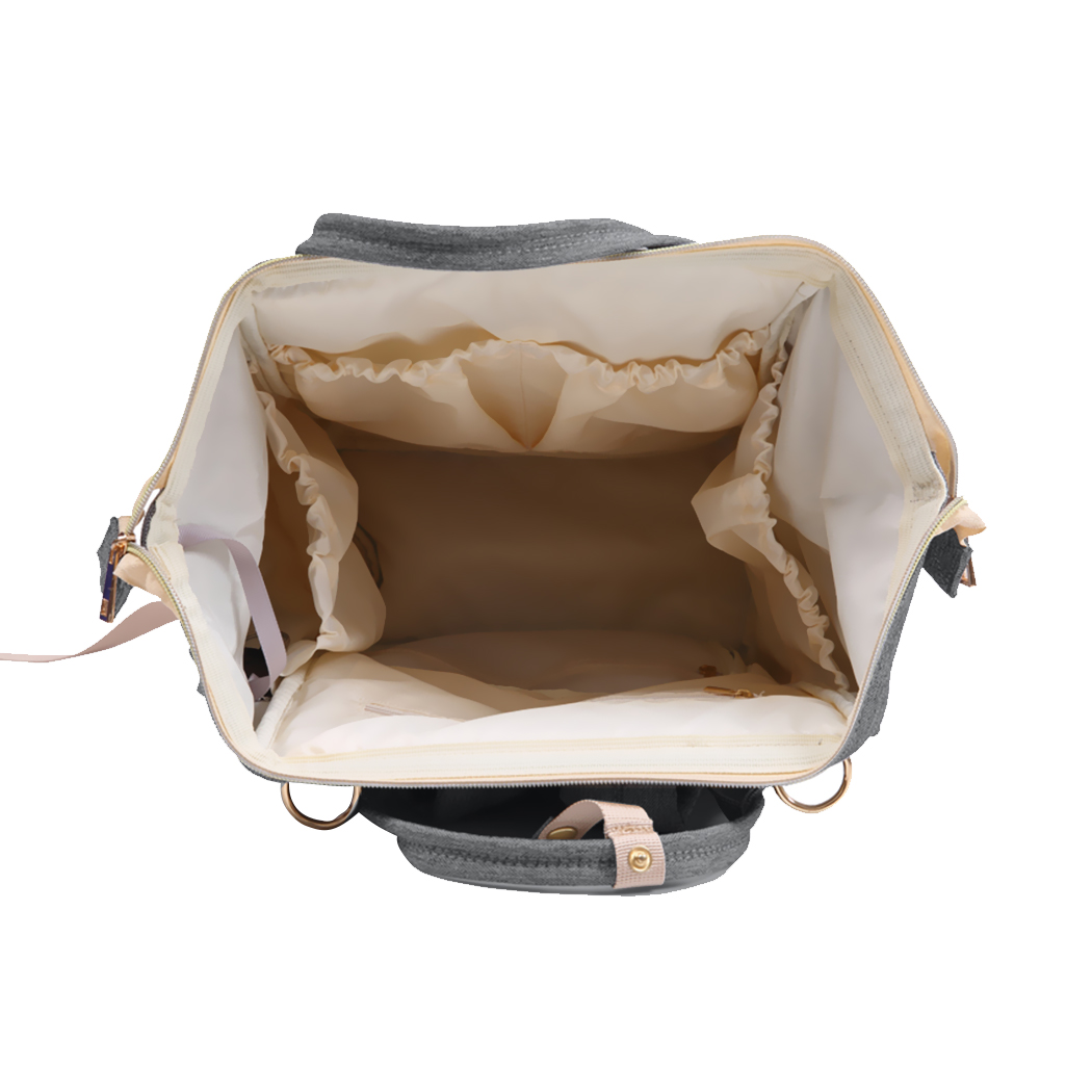 Waterproof Mummy Nappy Diaper Bag Baby Travel Changing Nursing Backpack Grey