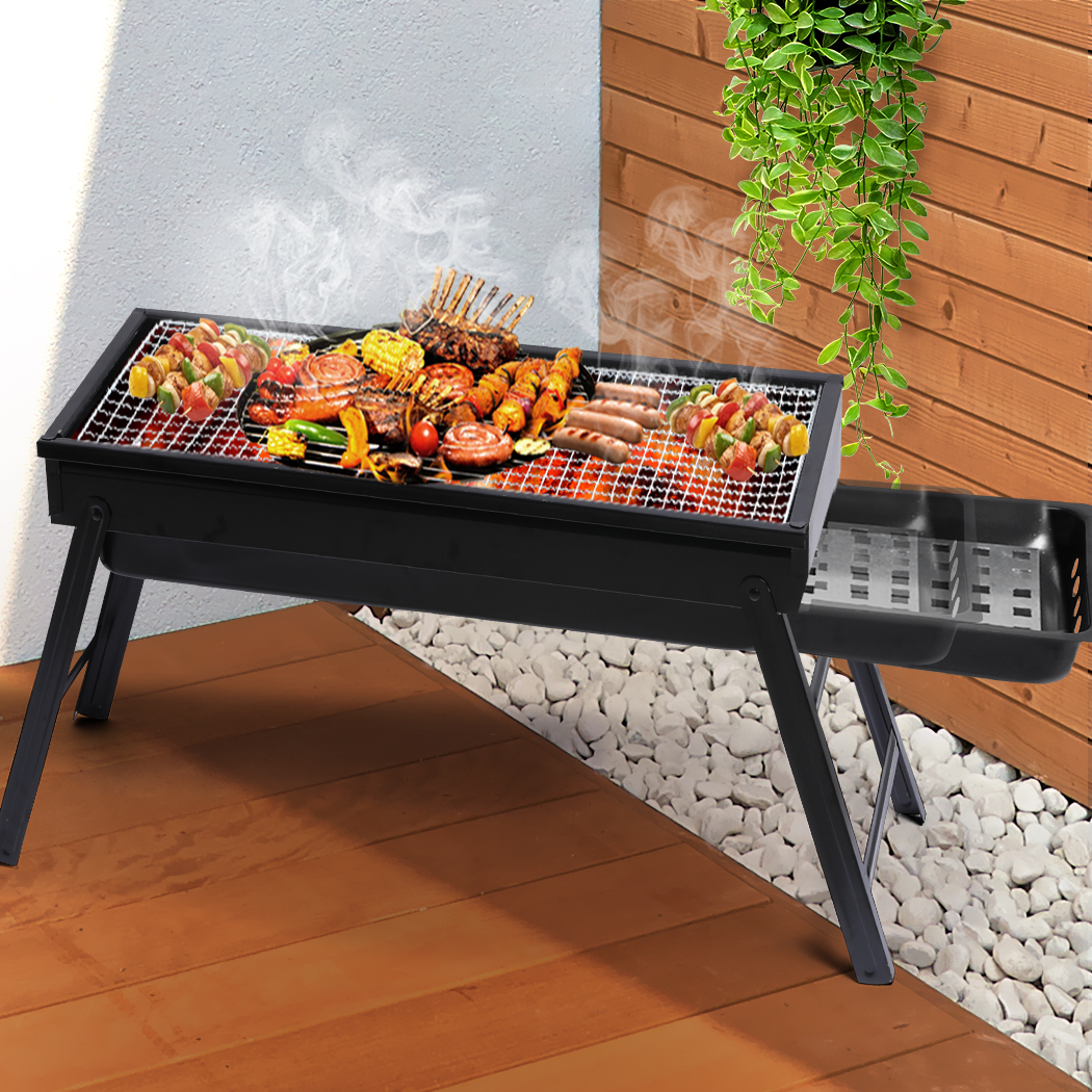 Moyasu Charcoal BBQ Grill Portable Smoker Barbecue Outdoor Foldable Camping Set