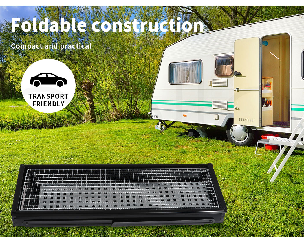 Charcoal BBQ Grill Portable Hibachi Barbecue Outdoor Foldable Camping Picnic - Picture 39 of 69