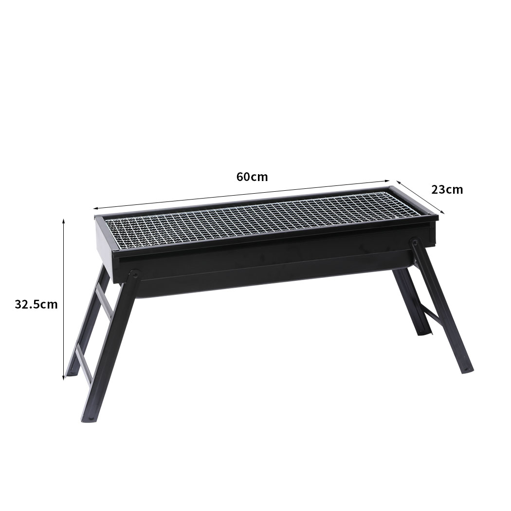 Charcoal BBQ Grill Portable Smoker Barbecue Outdoor Foldable Camping Picnic Set