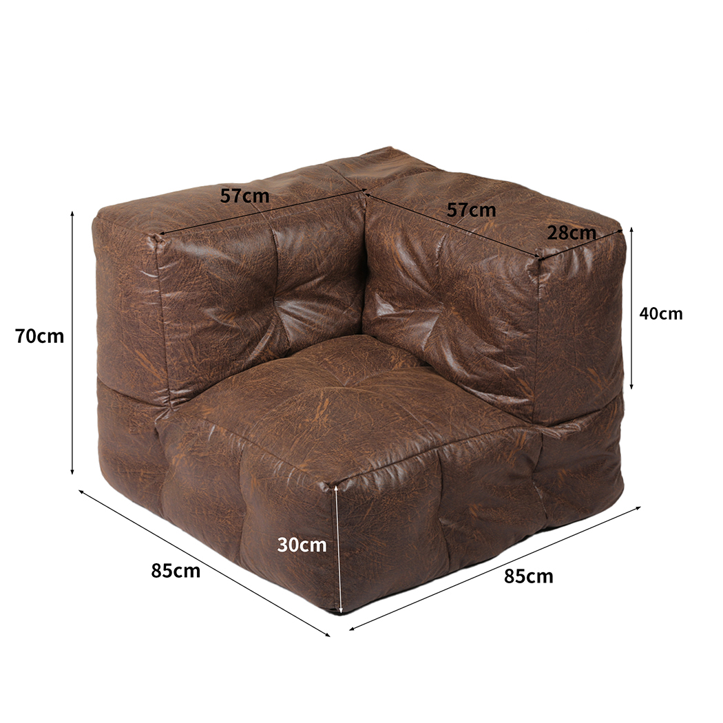 Marlow Bean Bag Cover Chair Modular Couch Indoor Gaming Seat Lazy Lounge Sofa - Picture 29 of 37