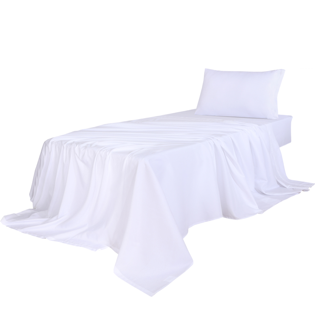 TopSellers-Bamboo Bed Sheet Set - Soft  Cool  Hypoallergenic Single Size