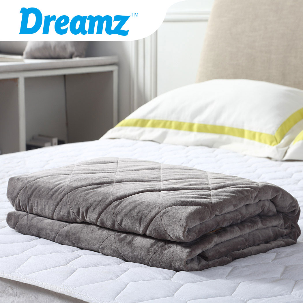 DreamZ 11KG Anti Anxiety Weighted Blanket Gravity Blankets Grey Colour