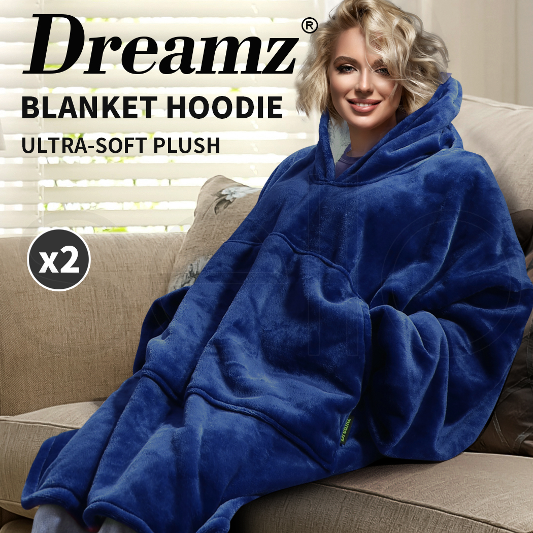 DreamZ Blanket Hoodie Adult Sweatshirt Hooded Soft Plush Comfy Cuddle ...