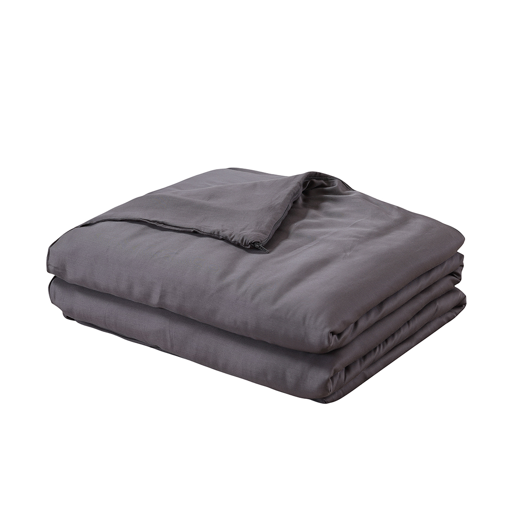 TopSellers-Weighted Blanket Dark Grey - 9KG for Deep Relaxation Comfort