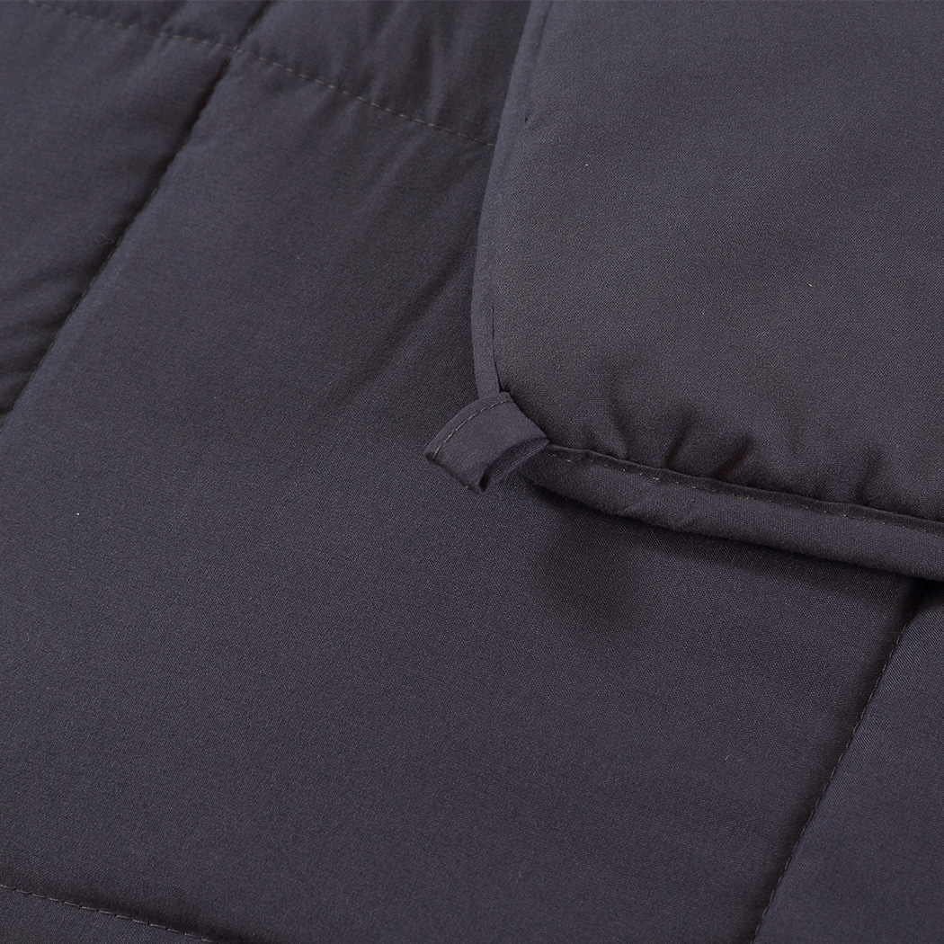 DreamZ 5KG Weighted Blanket Promote Deep Sleep Anti Anxiety Single Dark Grey