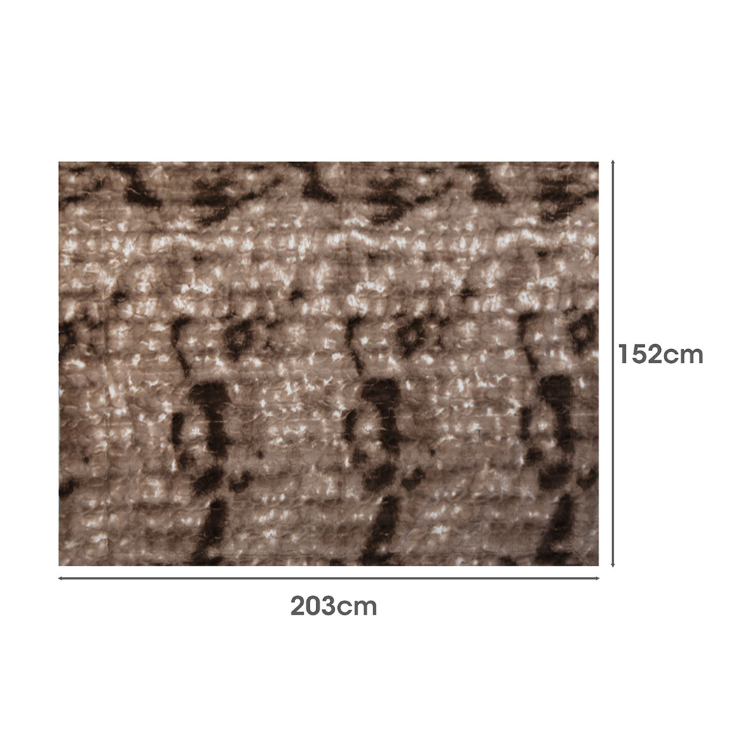 Dreamz Throw Blanket Luxury Tie-dyed Fleece Faux Fur Bed Sofa 500GSm Thick Soft - Picture 34 of 58