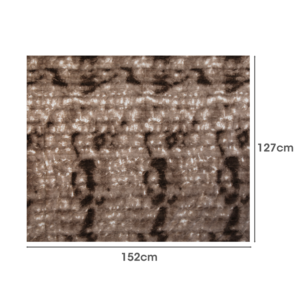 Dreamz Throw Blanket Luxury Tie-dyed Fleece Faux Fur Bed Sofa 500GSm Thick Soft - Picture 13 of 58