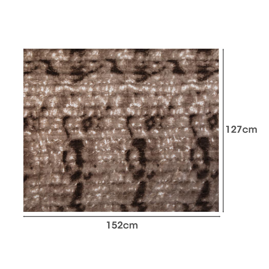 Dreamz Throw Blanket Luxury Tie-dyed Fleece Faux Fur Bed Sofa 500GSm Thick Soft - Picture 22 of 58