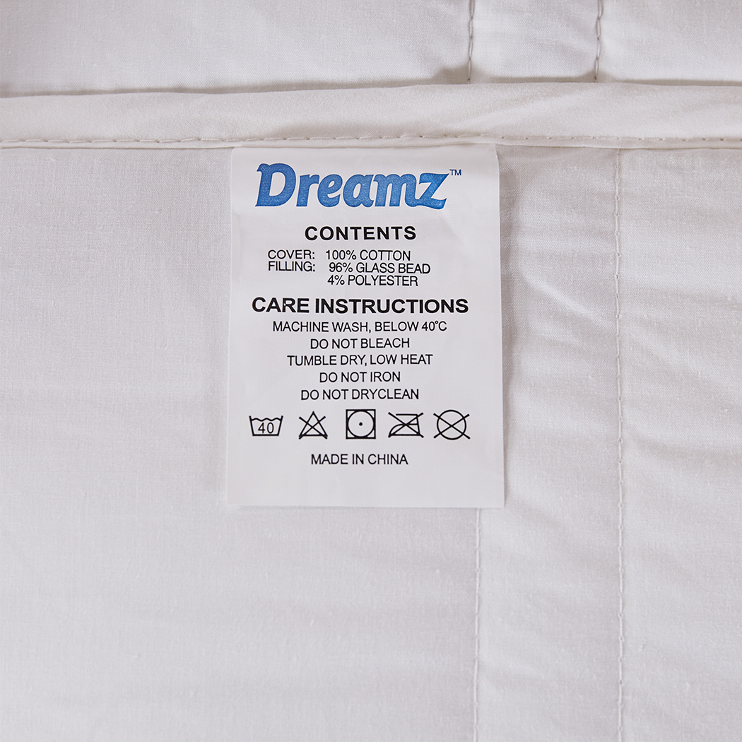 Dreamz Weighted Blanket Summer Cotton Heavy Gravity Adults Deep Relax Relief 5KG
