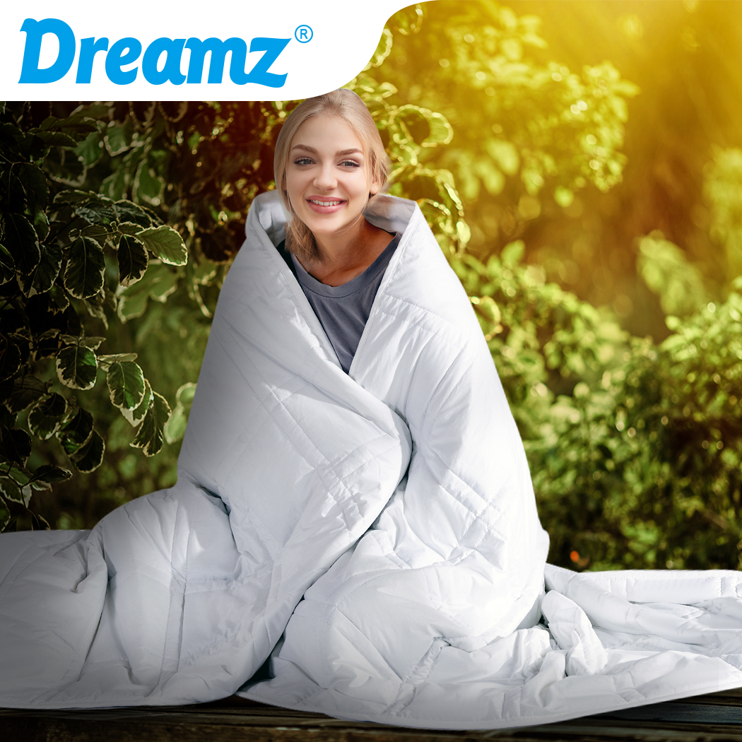 Dreamz Weighted Blanket Summer Cotton Heavy Gravity Adults Deep Relax Relief 9KG