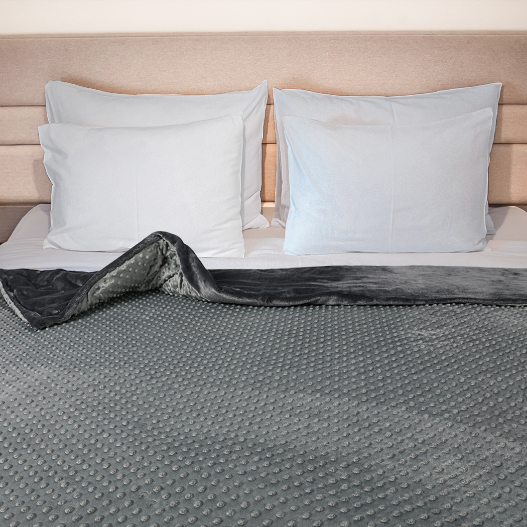 DreamZ Weighted Blanket Cover Quilt Duvet Doona Bed Warm Relax Double Dark Grey