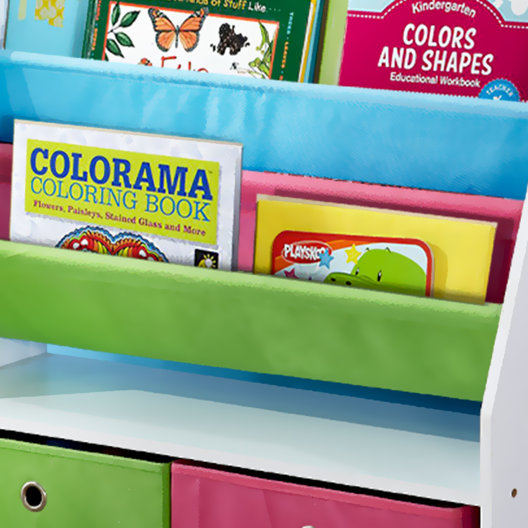 Levede Wooden Kids Children Bookcase Bookshelf Toy Organiser Storage Bin Rack